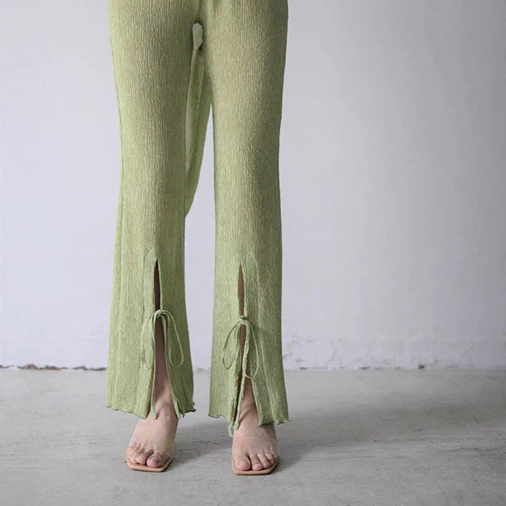 シースルーニットパンツ