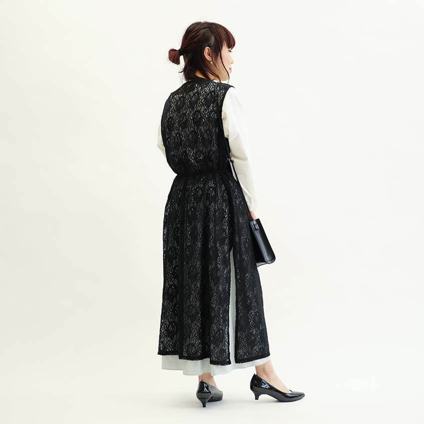 レザーライクプリーツスカート