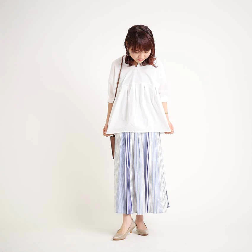 マルチストライプ ロングスカート