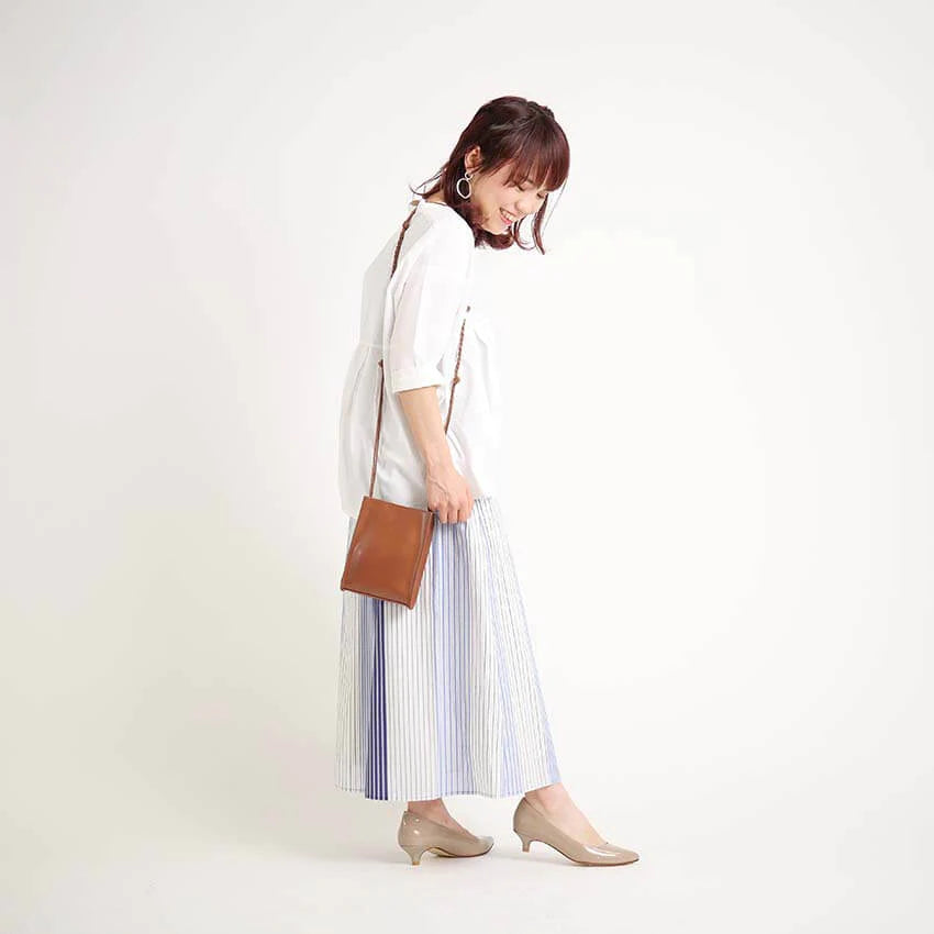マルチストライプ ロングスカート