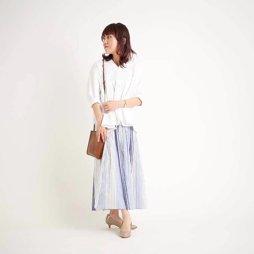 マルチストライプ ロングスカート