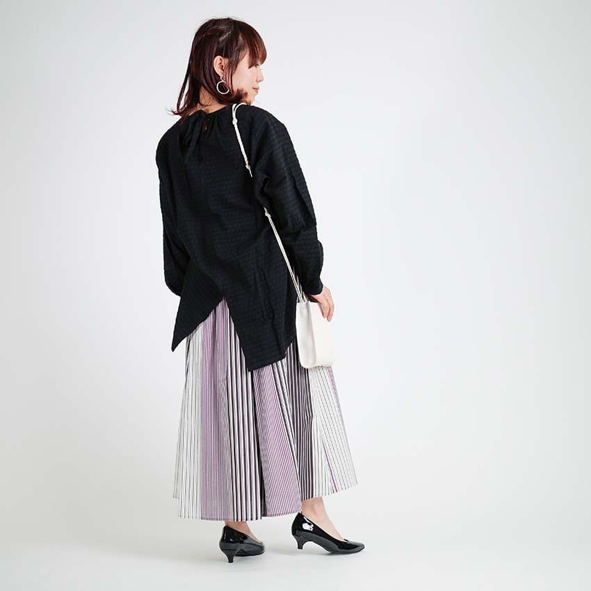 マルチストライプ ロングスカート