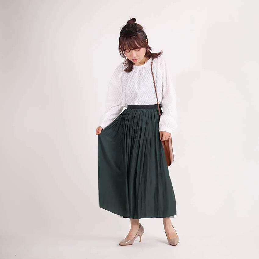 リバーシブルチュールスカート