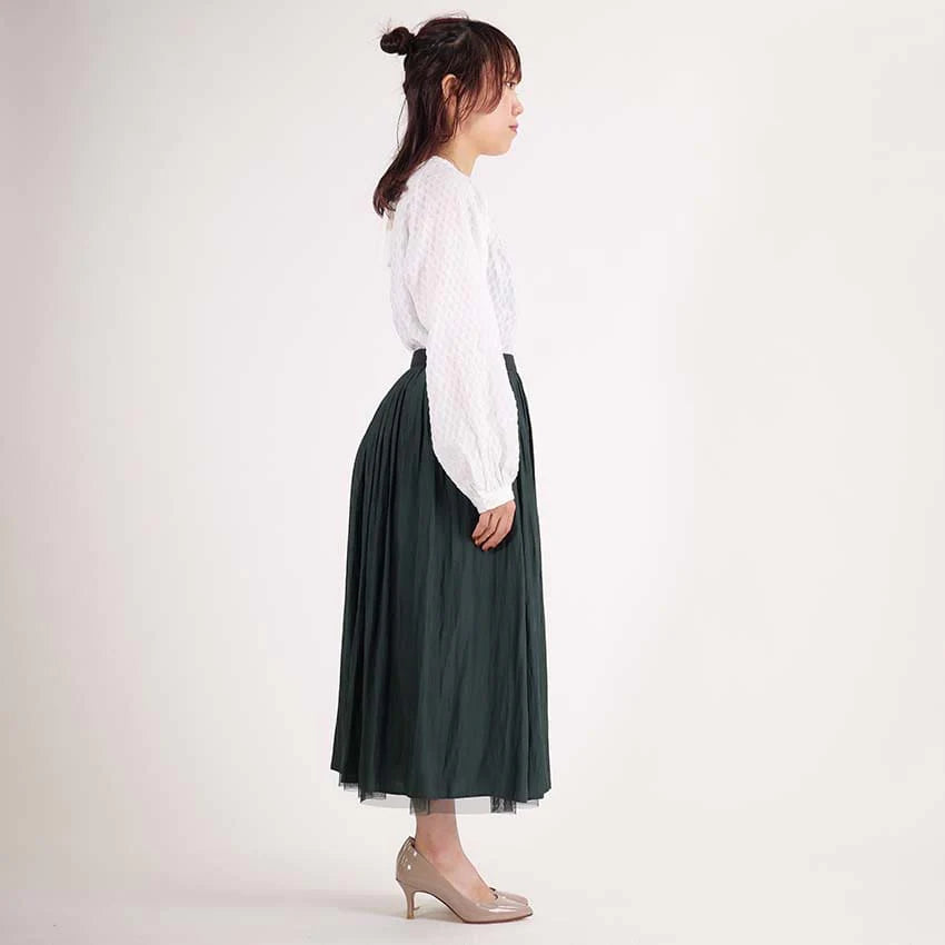 リバーシブルチュールスカート
